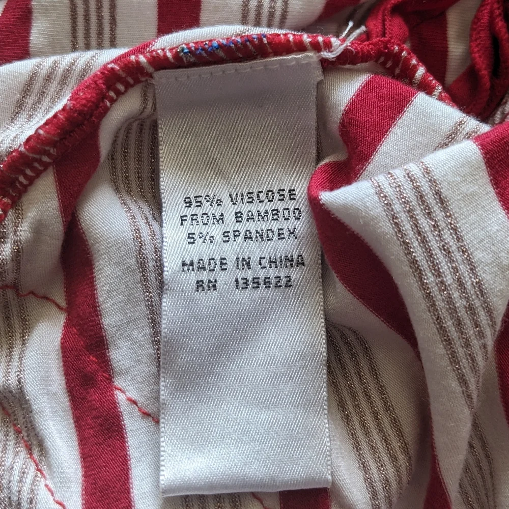 Kickee Pants Babydoll Outfit Set Rose Gold Candy Cane Stripe Size 18-24 Months